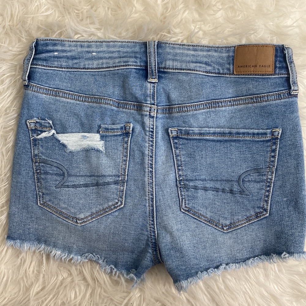 AMERICAN EAGLE SUPER STRETCH HI-RISE SHORTIE - Picture 6 of 9